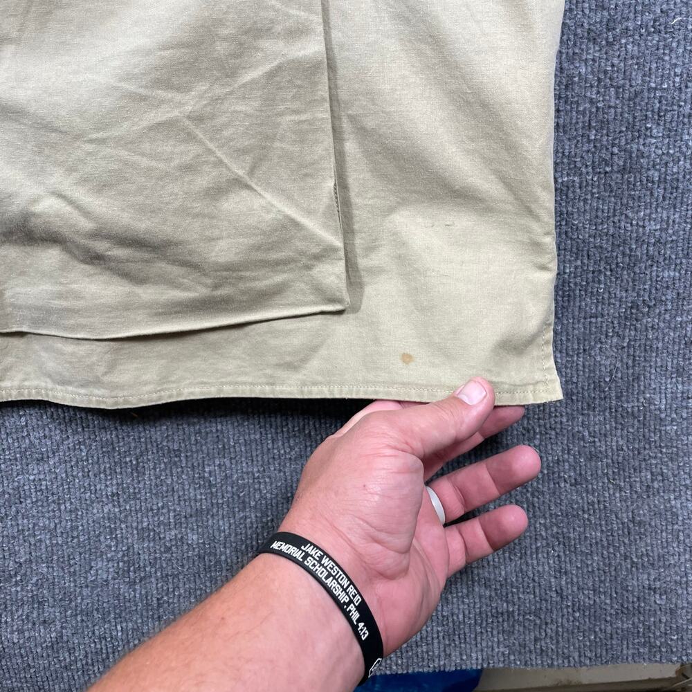 Woolrich Fishing/Hunting Vest Men's Large Beige Utility Outdoors Zip Pockets - Picture 10 of 12